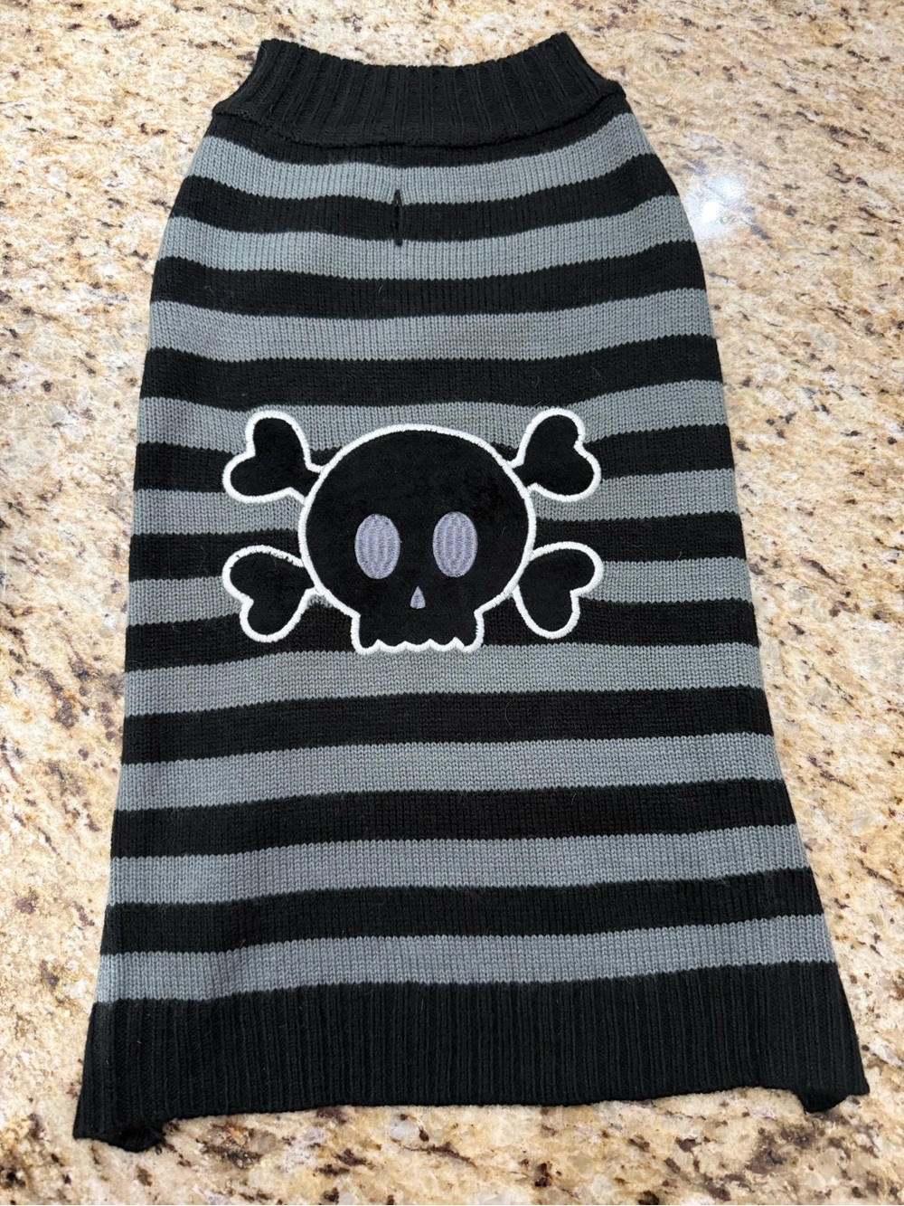 Halloween Strip Skull Pet Sweater Dog Sweater XL